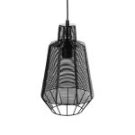 Lucande Tinko pendellampe med bur, svart, 20 cm