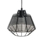 Lucande Tinko pendellampe med bur, svart, 25 cm