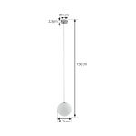 Lucande hengelampe Bidolo, kromfarget, glass, Ø 15 cm, IP44