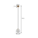 Lucande hengelampe Bidolo, messingfarget, glass, 15 cm, IP44