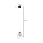 Lucande hengelampe Bidolo, svart, glass, Ø 15 cm, IP44