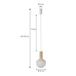 Lucande hengelampe Florine, beige/opal, keramikk, glass