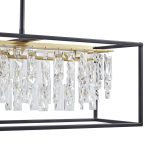 Lucande hengelampe Kassi, svart, jern, dimbar, 90 cm