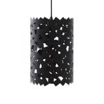 Lucande pendellampe Aeloria, svart, Ø 25 cm, jern, E27