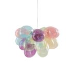 Lucande pendellampe Diborah, farget, glass, Ø 40 cm, G9