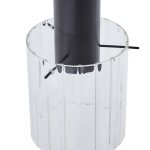 Lucande pendellampe Eirian, 90 cm, 3-lys, svart, glass