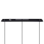 Lucande pendellampe Eirian, 90 cm, 3-lys, svart, glass