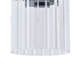 Lucande pendellampe Eirian, Ø 40 cm, 3-lys, svart, glass