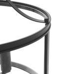 Lucande pendellampe Eryk, Ø 40 cm, svart, glass, 3-lys
