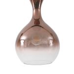 Lucande pendellampe Lyrisa, 3-lys, kobberfarget, glass, 22cm