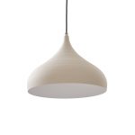 Lucande pendellampe Niamara, beige, aluminium, Ø 28 cm