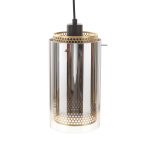 Lucande pendellampe Sterzy, 105 cm lang, grå, glass, 4-lys.