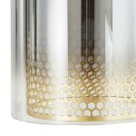 Lucande pendellampe Sterzy, Ø 15 cm, grå, glass, E27
