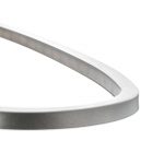 Oval LED-pendellampe Flair, aluminium