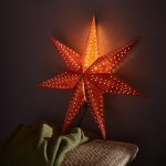 Hengende stjerne Embla, ⌀45cm fl⌀yelsutseende brun