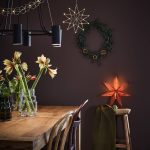 Hengende stjerne Embla, ⌀45cm fl⌀yelsutseende brun