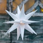 LED-dekorasjonstjerne, 18-spisser, ⌀ 25 cm, hvit