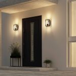 Arcchio Ismera utend⌀rs vegglampe, m⌀rk grå/klar, IP65, glass