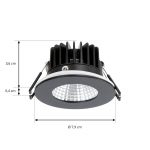 Arcchio LED-downlight Lirin, svart, 3 000 K