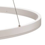 Arcchio LED-hengelampe Albiona, hvit, 1 ring, ⌀ 80 cm