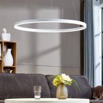Arcchio LED-hengelampe Albiona, hvit, 1 ring, ⌀ 80 cm