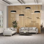 Arcchio LED-hengelampe Noabelle, svart, 40 cm, metall