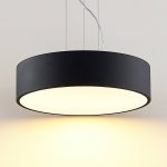 Arcchio LED-hengelampe Noabelle, svart, 40 cm, metall