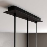 Arcchio LED-pendellampe Franka, 3 lyskilder, lang, svart, aluminium