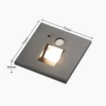 Arcchio Neru LED-downlight, sensor, kantet, svart