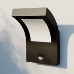Arcchio utend⌀rs LED-vegglampe Advik, 28 cm, antrasitt, sensor