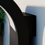 Arcchio utend⌀rs LED-vegglampe Advik, 28 cm, antrasitt, sensor