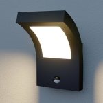 Arcchio utend⌀rs LED-vegglampe Advik, 28 cm, antrasitt, sensor