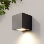 Arcchio utend⌀rs LED-vegglampe Tassnim, 12 cm, grafitt, IP65