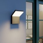 Arcchio utend⌀rs LED-vegglampe Yolena, antrasitt, aluminium, 21 cm