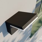 Arcchio utend⌀rs LED-vegglampe Yolena, antrasitt, aluminium, 21 cm