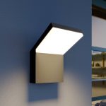 Arcchio utend⌀rs LED-vegglampe Yolena, antrasitt, aluminium, 21 cm