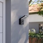 Arcchio utend⌀rs LED-vegglampe Yolena, sensor, antrasitt, aluminium