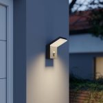 Arcchio utend⌀rs LED-vegglampe Yolena, sensor, antrasitt, aluminium