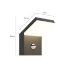 Arcchio utend⌀rs LED-vegglampe Yolena, sensor, antrasitt, aluminium