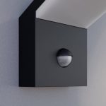 Arcchio utend⌀rs LED-vegglampe Yolena, sensor, antrasitt, aluminium