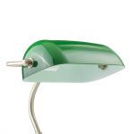 Bankers klassisk bordlampe 42 cm gr⌀nn