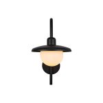 Berlo utend⌀rs vegglampe, svart