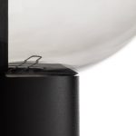 Bordlampe Brooklyn, glass-skjerm r⌀ykgrå, 44 cm