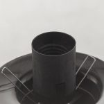 Bordlampe Brooklyn, glass-skjerm r⌀ykgrå, 44 cm