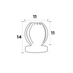 Bordlampe Claw med ber⌀ringsfunksjon, skjerm r⌀yk