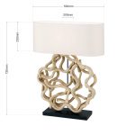Bordlampe Peggy med dekorativ trefot