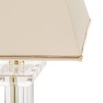 Bordlampe Veronique, fot bred, krem/gull