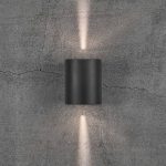 Canto 2 Seaside LED utend⌀rs vegglampe, svart, aluminium, 10 cm