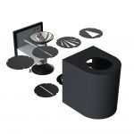 Canto 2 Seaside LED utend⌀rs vegglampe, svart, aluminium, 10 cm