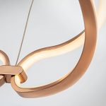 Colette LED-pendellampe, rosa gull